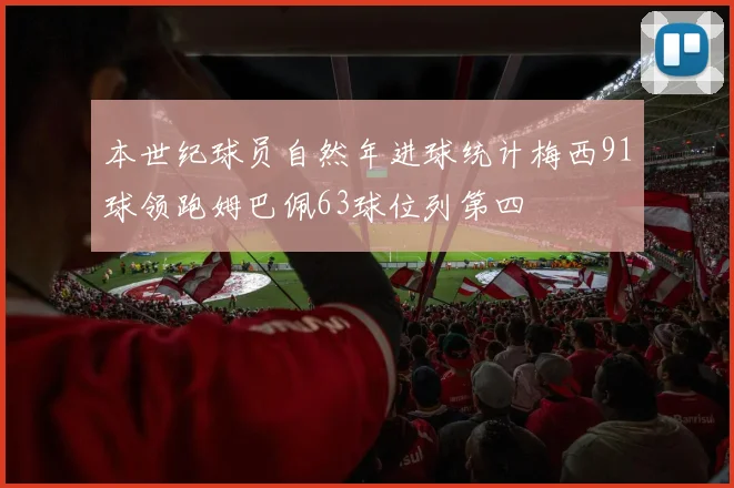 本世纪球员自然年进球统计梅西91球领跑姆巴佩63球位列第四